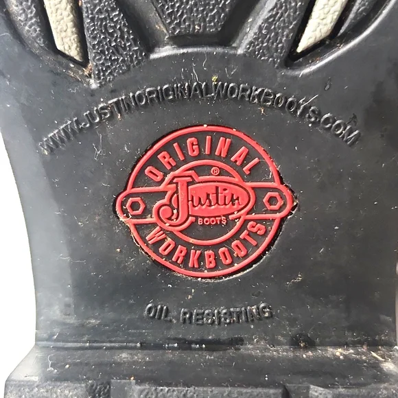 Justin Stampede WK4575 Leather Western Cowboy Boots Men's Size 10.5 D - Picture 13 of 16